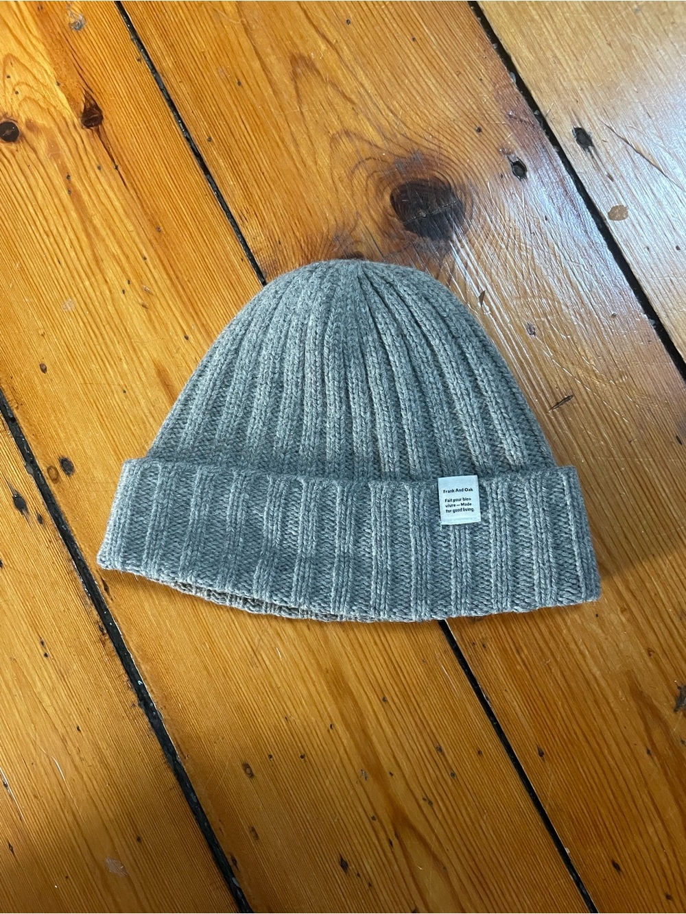 Frank & Oak Lambswool Ribbed Knit Beanie